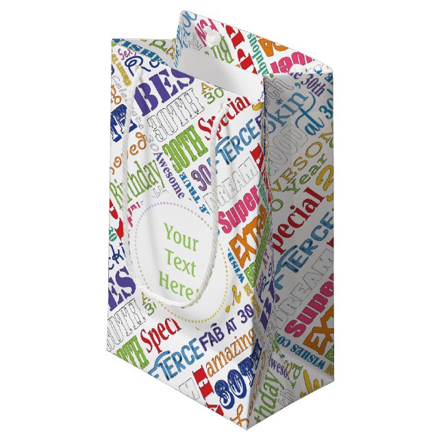 Einzigartige und Special-30. Kleine Geschenktüte (Vorderseite Schrägansicht)