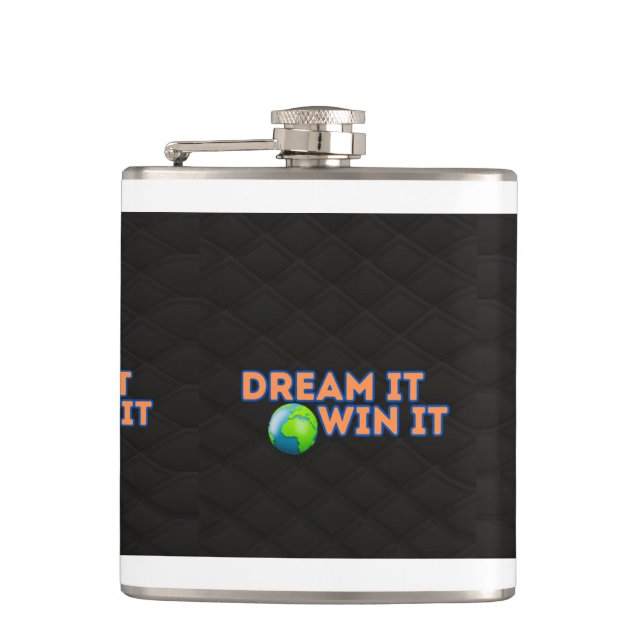 Einzigartige und stilvolle Flask Vinyl Designs Flachmann (Vorderseite)