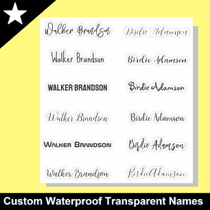 Einzigartige und stilvolle Namensaufkleber Aufkleber