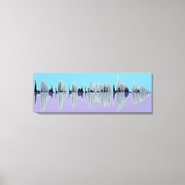 Einzigartige und stilvolle Sound-Wave-Leinwand. Leinwanddruck (Vorderseite)