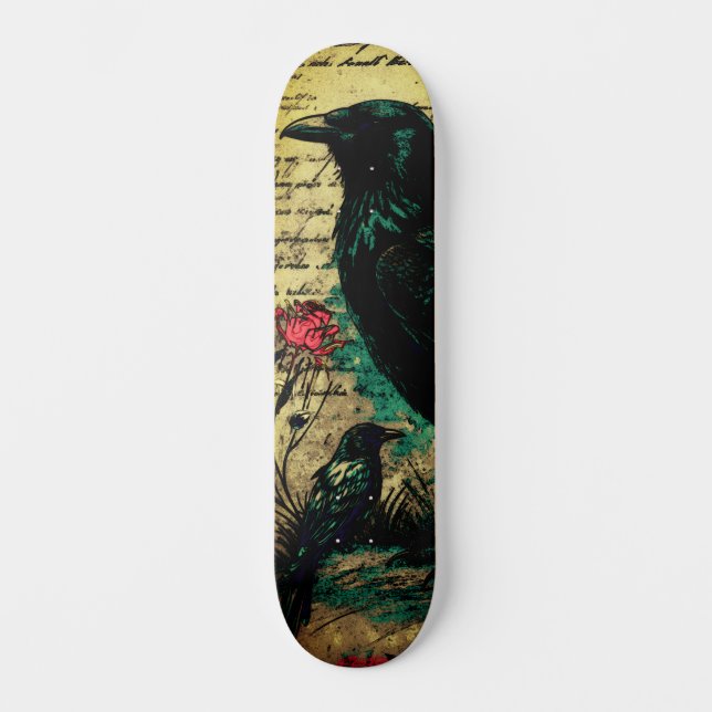Einzigartige urbane Kunst Inspiriert Gotik und Rot Skateboard (Vorderseite)