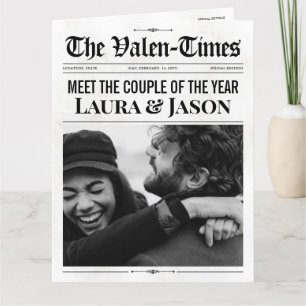 Einzigartige Valentinstag Card, Paare Zeitungsgesc Karte