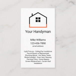 Einzigartige vertikale Handyman-Visitenkarten Visitenkarte