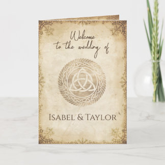 Einzigartige Viking Wedding Program Card Karte