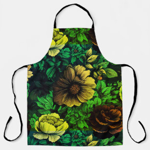 Einzigartige Vintage-Blumenmuster Schürze