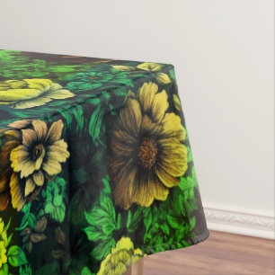 Einzigartige Vintage-Blumenmuster Tischdecke