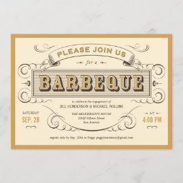 Einzigartige Vintage GRILLEN Einladung