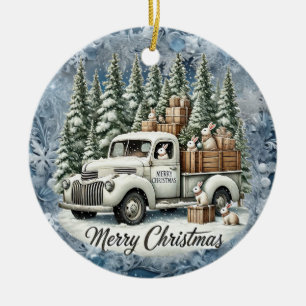 Einzigartige vintage Weihnachtsdekoration Papierpl Keramik Ornament