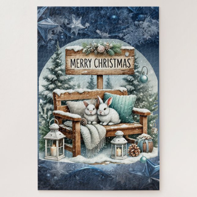 Einzigartige Vintage-Weihnachtskulisse-Papiertelle (Vertikal)
