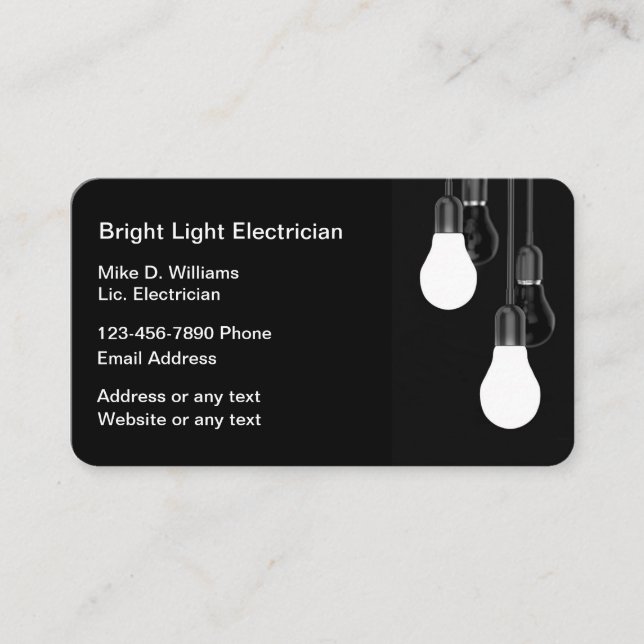 Einzigartige Visitenkarten für die elektrische Bel Visitenkarte (Vorderseite)