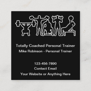Einzigartige Visitenkarten für Personal Fitness Tr Quadratische Visitenkarte