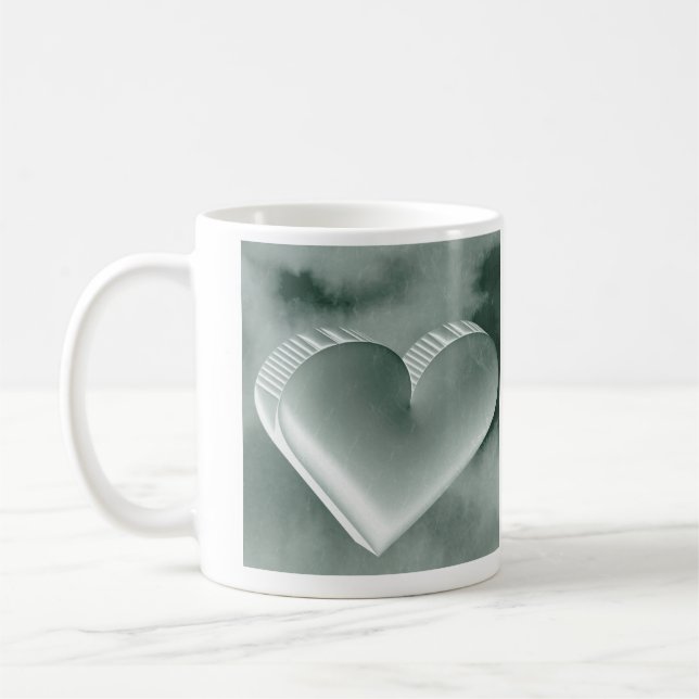Einzigartige Watercolor Silber 3D-Tasse Kaffeetasse (Links)