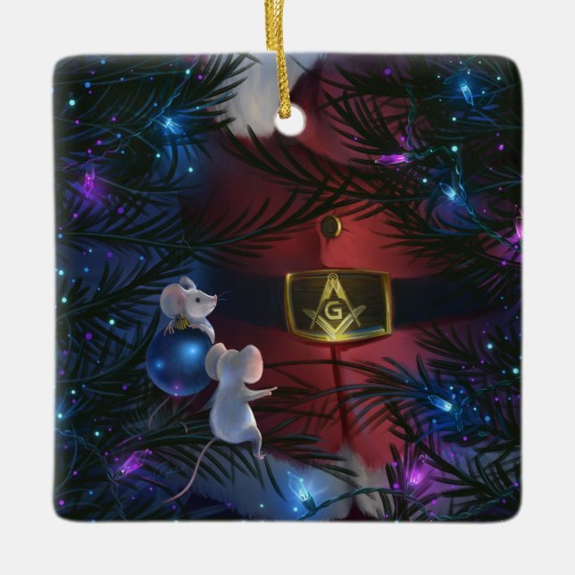 Einzigartige Weihnachten Keramikornament (Vorderseite)