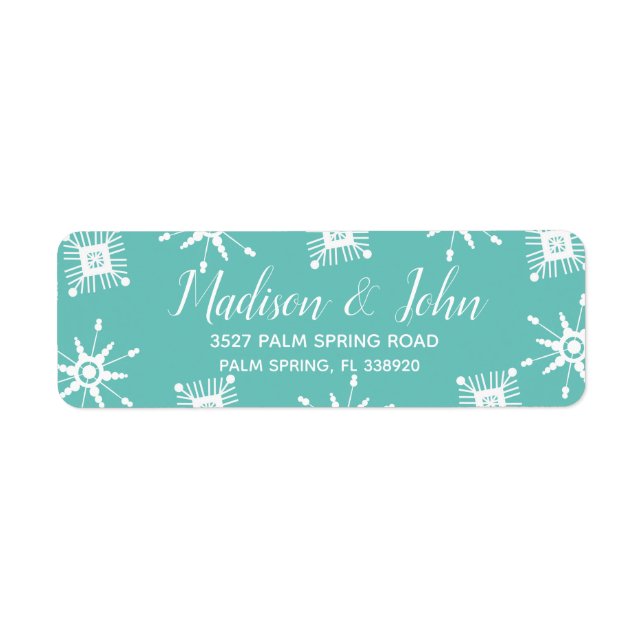 Einzigartige Weihnachts-Snowflake-Scatter-Adresse (Vorne)