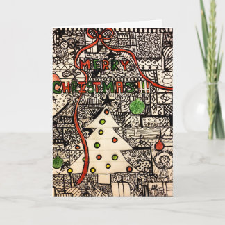 Einzigartige Weihnachtskarte Feiertagskarte