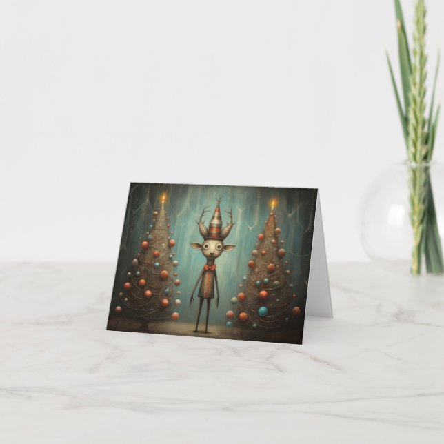Einzigartige Weihnachtskarten Feiertagskarte (Vorderseite)