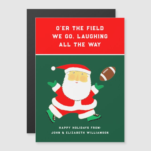 Einzigartige Weihnachtskarten Magnetkarte (Vorne/Hinten)