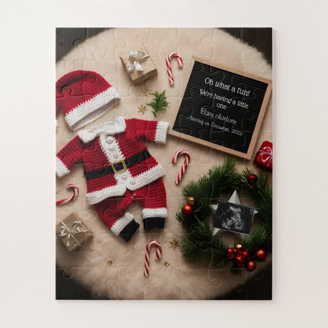 Einzigartige Weihnachtsschwangerschaftsankündigung (Vertikal)