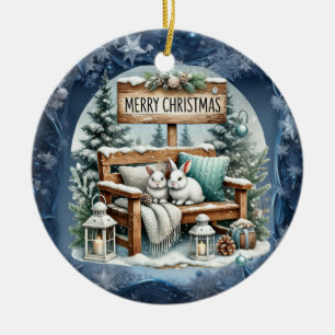 Einzigartige Weihnachtsszenerie Papier Teller Keramik Ornament