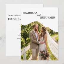 Einzigartige wellige Rand Foto-Hochzeit