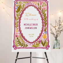 Einzigartige whimsical florale skurrile Doodle-Han