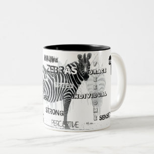 Einzigartige Zebras Zweifarbige Tasse