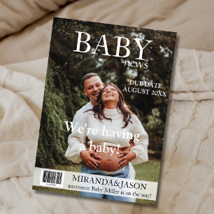 Einzigartige Zeitschrift Style Foto Pregnancy Ankü Einladung
