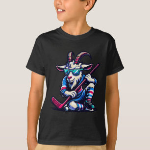 Einzigartige Ziege Eishockey Torwart Team Spieler  T-Shirt