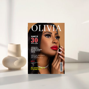 Einzigartiger 30. Geburtstag Magazine Cover Custom Einladung