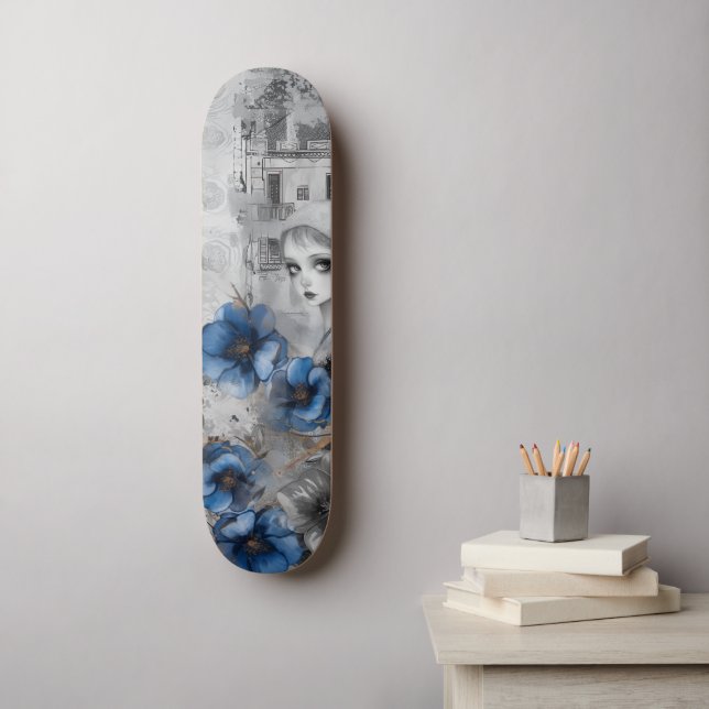 Einzigartiger Abstrakter Grunge Skate Deck Skateboard (Wandkunst)
