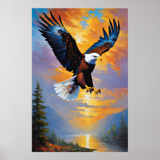 Einzigartiger Adler, Freiheitsvogel des Adlers Poster