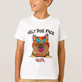 Einzigartiger Akita Hund Gesicht T - Shirt