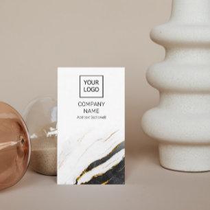 Einzigartiger Beruflicher Marmorschwarz und Weiß v Visitenkarte