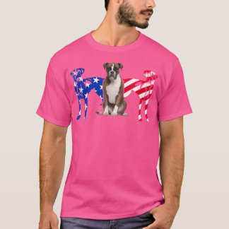 Einzigartiger Boxer Dog American Flag - Geschenke T-Shirt