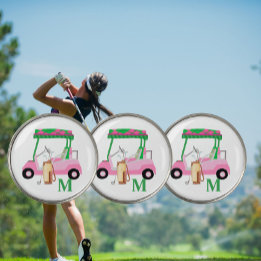 Einzigartiger charmanter Golf Cart mit Clubs Monog