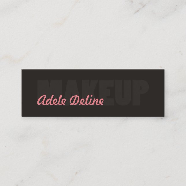 Einzigartiger cooler Chic-grauer rosa Mini Visitenkarte (Vorderseite)