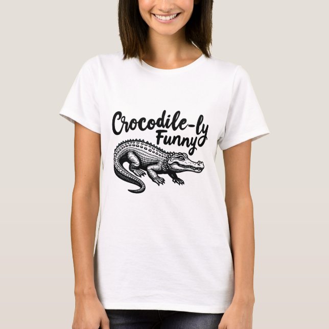 Einzigartiger Crocodile T - Shirt-Spaß Grafik T-Shirt (Vorderseite)