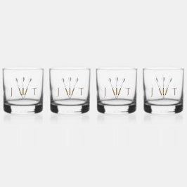Einzigartiger Dart Personalisiert mit Initialen Whiskyglas