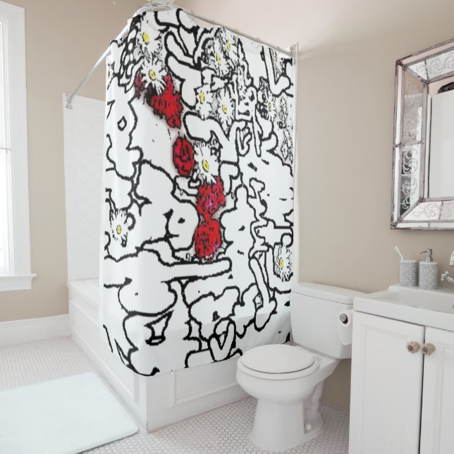 Einzigartiger Duschvorhang (Beispiel)