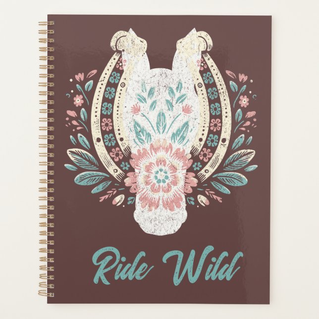 Einzigartiger Equestrian Boho Planer (Vorderseite)
