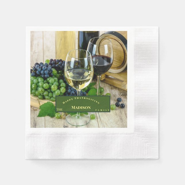 Einzigartiger Erntedank personalisieren Serviette (Vorderseite)