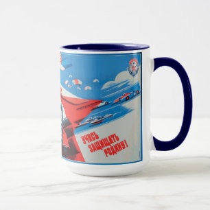 Einzigartiger, farbenfroher Sowjetischer Kosmonaut Tasse