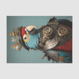 Einzigartiger farbiger Steampunk-Papagei Seidenpapier