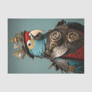 Einzigartiger farbiger Steampunk-Papagei Seidenpapier