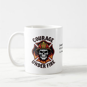 Einzigartiger Feuerwehr-Schädel in malteserkreuz-F Kaffeetasse