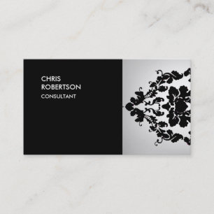 Einzigartiger Floral Damask Trendy Visitenkarte