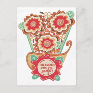 Einzigartiger floraler Designstil Postkarte