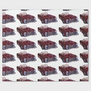 Einzigartiger Geschenkwrap mit Retro-Bordeaux-Wage Geschenkpapier