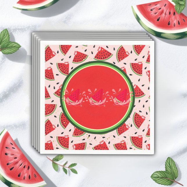 Einzigartiger Glitzer Moderne Wassermelone Kinderd Serviette (Von Creator hochgeladen)