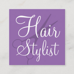 Einzigartiger Haar-Stylist Quadratische Visitenkarte